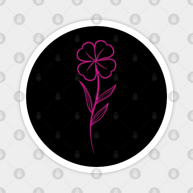 St patricks day pink flower Magnet by zooma